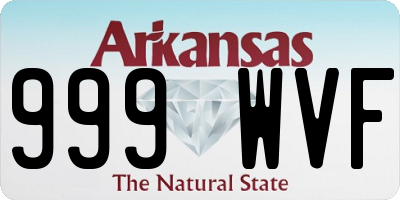 AR license plate 999WVF