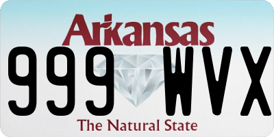 AR license plate 999WVX
