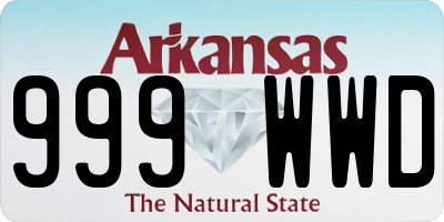 AR license plate 999WWD