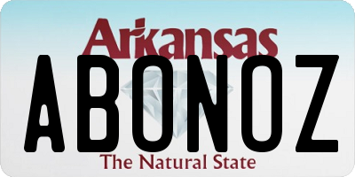 AR license plate ABONOZ