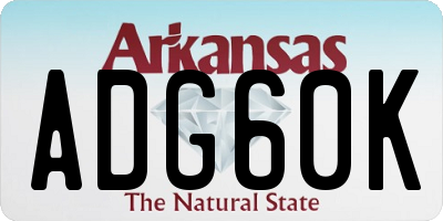 AR license plate ADG60K