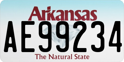 AR license plate AE99234