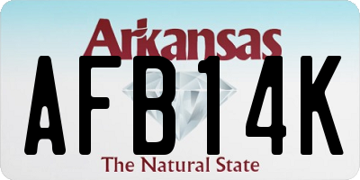 AR license plate AFB14K