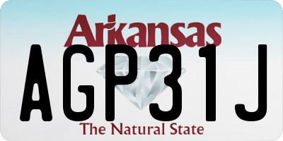 AR license plate AGP31J