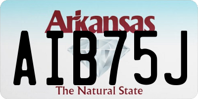 AR license plate AIB75J