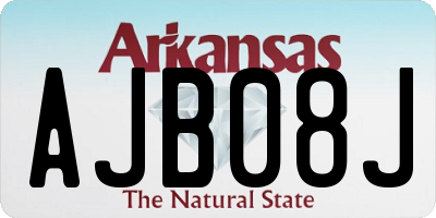 AR license plate AJB08J