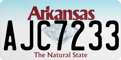 AR license plate AJC7233