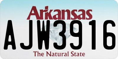 AR license plate AJW3916