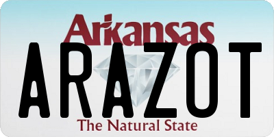 AR license plate ARAZOT