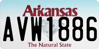 AR license plate AVW1886