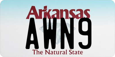 AR license plate AWN9