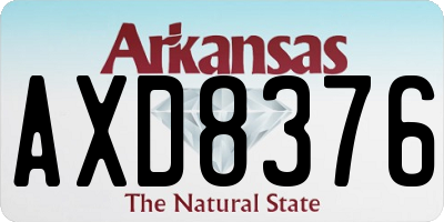 AR license plate AXD8376