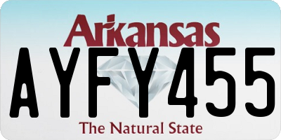 AR license plate AYFY455