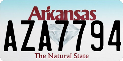 AR license plate AZA7794