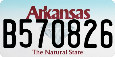 AR license plate B570826