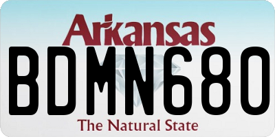 AR license plate BDMN680