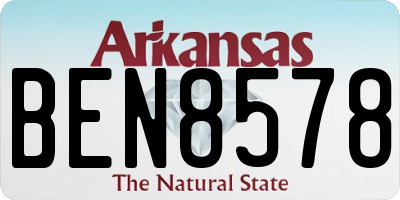 AR license plate BEN8578