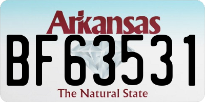 AR license plate BF63531