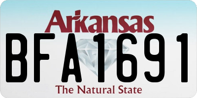 AR license plate BFA1691