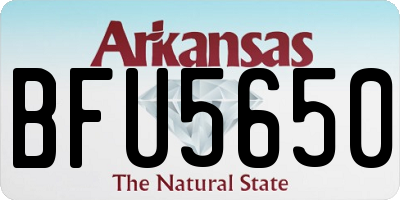 AR license plate BFU5650