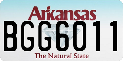 AR license plate BGG6011