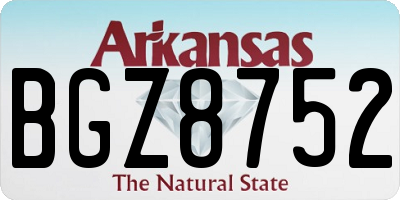 AR license plate BGZ8752