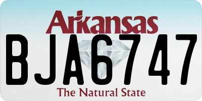 AR license plate BJA6747