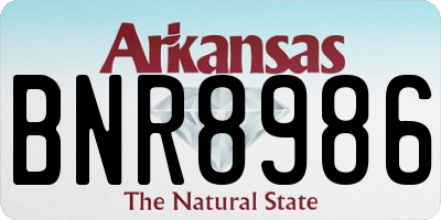 AR license plate BNR8986