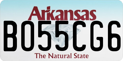 AR license plate BO55CG6