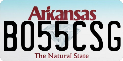 AR license plate BO55CSG