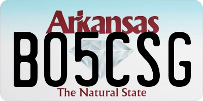 AR license plate BO5CSG