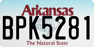 AR license plate BPK5281