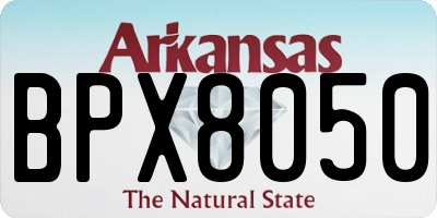 AR license plate BPX8050