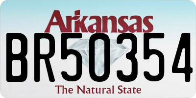 AR license plate BR50354