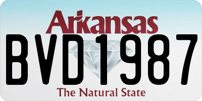 AR license plate BVD1987
