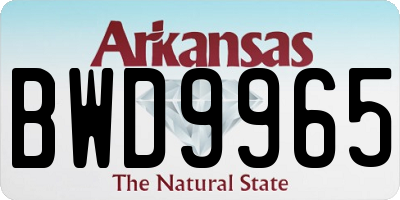 AR license plate BWD9965