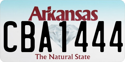 AR license plate CBA1444