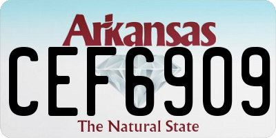 AR license plate CEF6909