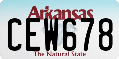 AR license plate CEW678