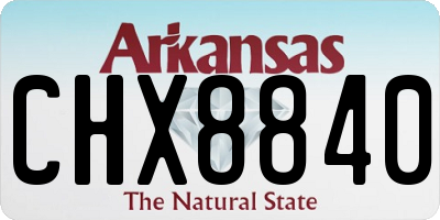 AR license plate CHX8840