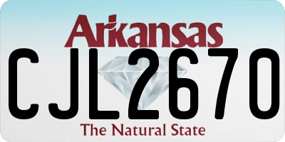 AR license plate CJL2670