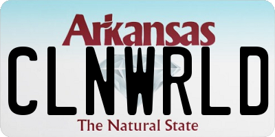 AR license plate CLNWRLD