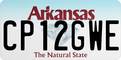 AR license plate CP12GWE