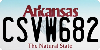 AR license plate CSVW682