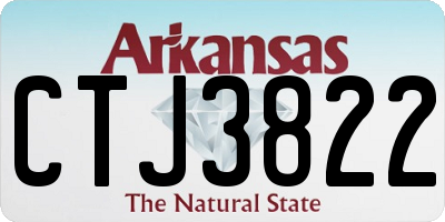 AR license plate CTJ3822