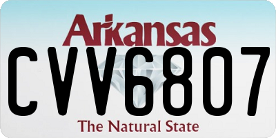 AR license plate CVV6807