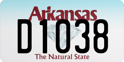 AR license plate D1038