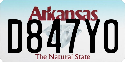 AR license plate D847YO