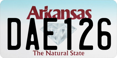 AR license plate DAE126