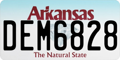 AR license plate DEM6828